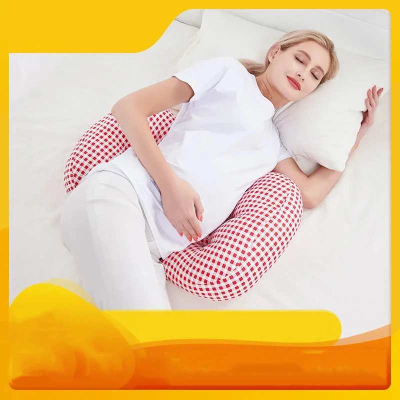 

Home Four Season Cotton Cloth Adjustable Width Maternity Sleeping Side Lying Waist Pillow Anti-tired Waist U-shape Maternity Sup
