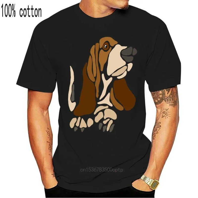 

New Printed Men T Shirt Cotton Short Sleeve Funny Unique Basset Hound Dog Art T-Shirt Women tshirt