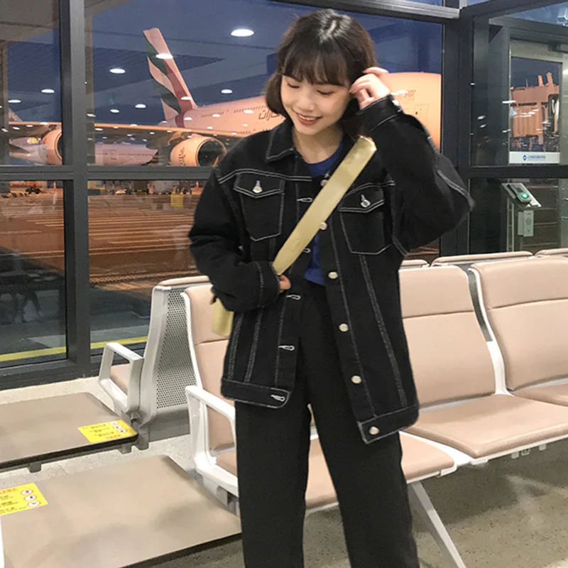 

Jeans Jacket and Coats for Women 2020 Autumn Candy Color Casual Short Denim Jacket Chaqueta Mujer Casaco