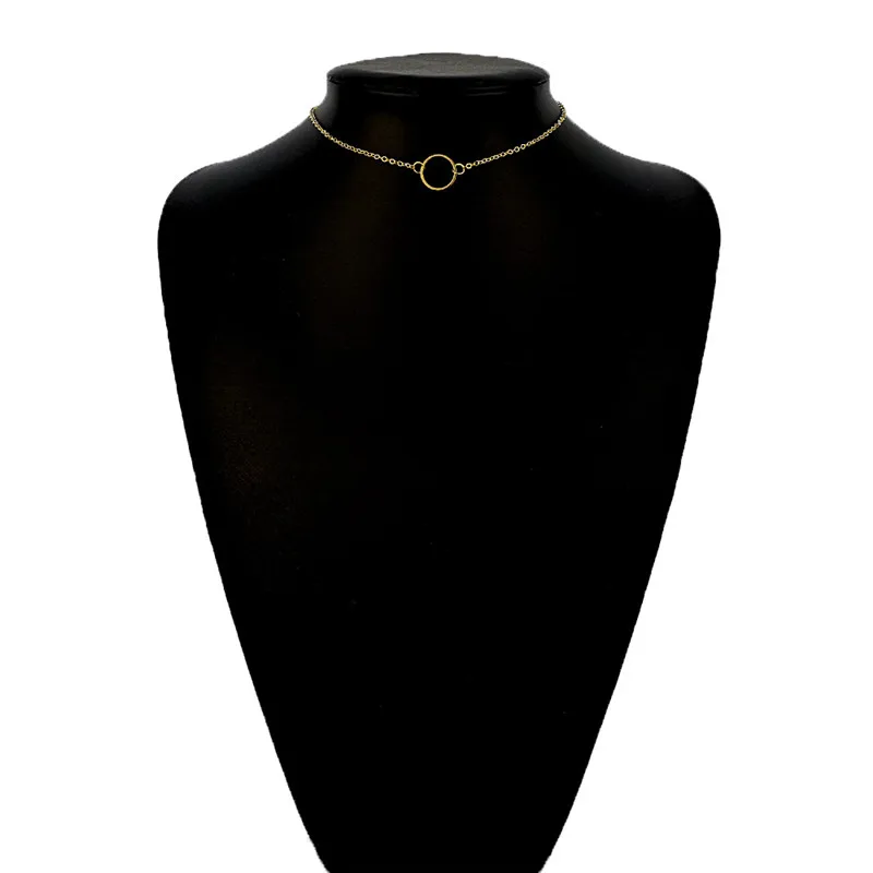 Ожерелье золотистого/серебристого цвета с круглым кулоном в виде кармы для