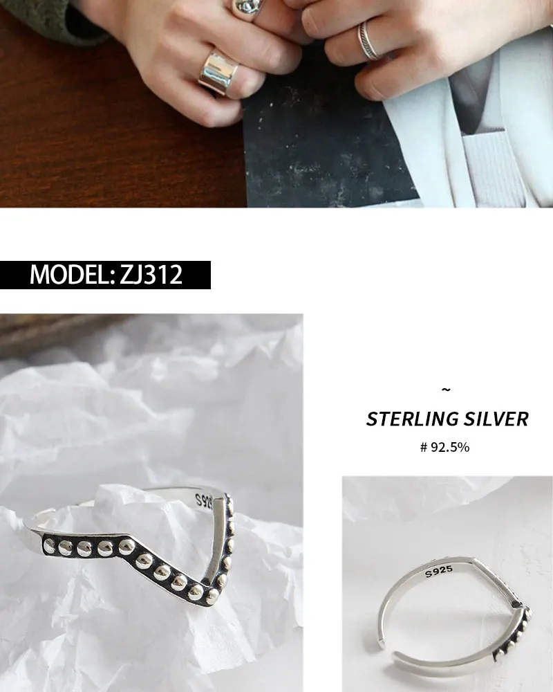 Стерлинговое Серебро S925, простая линия, острое Угловое кольцо, рождественское минималистичное ювелирное изделие для женщин и девушек, модный очаровательный подарок