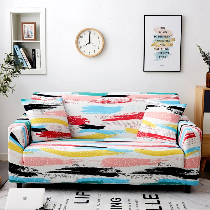 

Plaid Floral Printing Elastic Sofa Covers for Living Room Sofa Towel Slip-resistant Sofa Cover Stretch Sofa Slipcover Couch