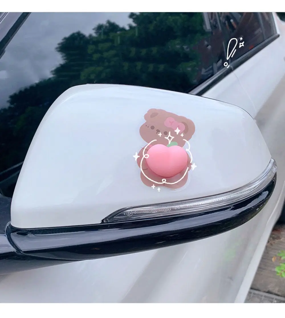 3D мультяшная Автомобильная наклейка силиконовая Противоударная полоса