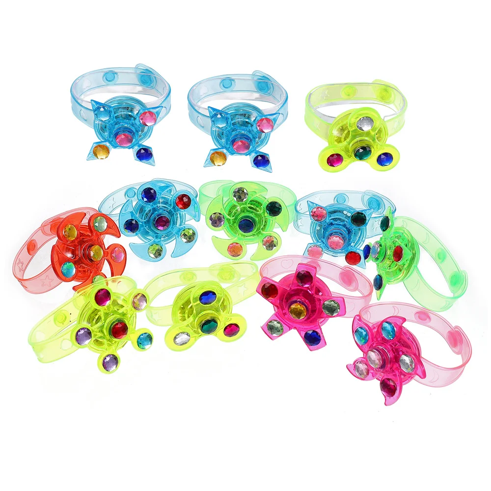 

12Pcs Creative Rotation Gyro Bracelet Glowing Watch Party Supplies for Children