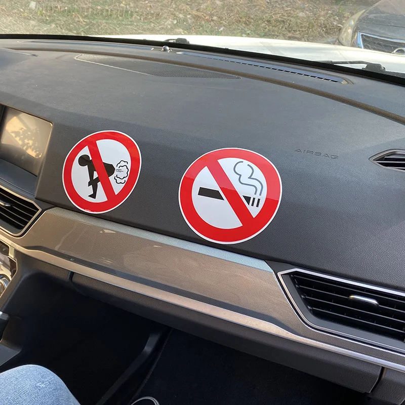 

Personalized Car StickersFunny No Smoking PVC Decal WARNING Car Sticker 13x13cm
