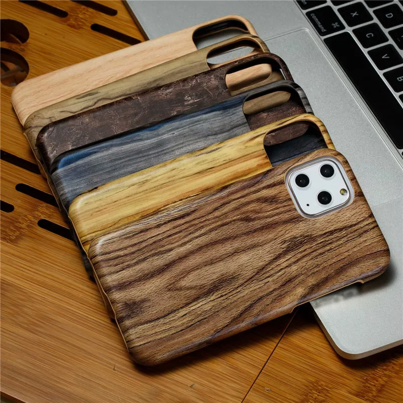 For Iphone 11 por XS MAX XR X PU Case Luxury Wood Grain Phone Protector Back Cover on for iPhone 5 5S SE 6 6S 7 8 Plus Fundas |