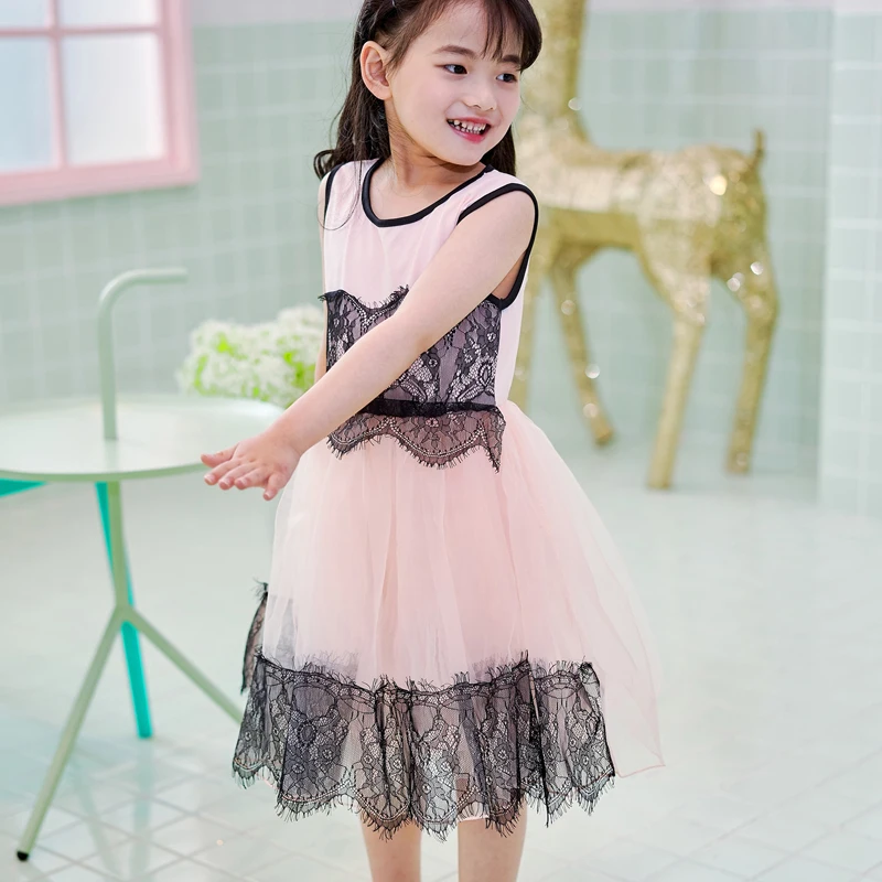 Pettigirl летнее платье принцессы для девочек с цветочным кружевом элегантная