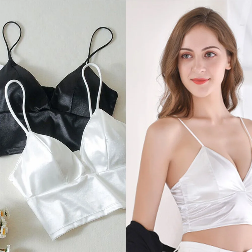 

Women Vest Soft Cotton Comfort Bra Straps Wrapped Chest Bra Minimalist Chest Wrapped Bra Girl Tube Top