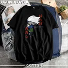 Мужская футболка с коротким рукавом, Повседневная футболка с принтом манга, лето 2021