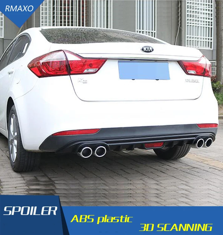 Для Kia forte K3 Задний Спойлер ABS задний бампер диффузор защитные бамперы для After хром
