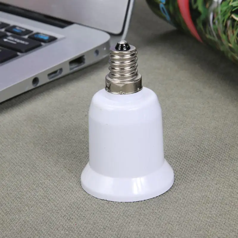 

1PC Converter E14 TO E27 Adapter Conversion Socket High Quality Material Fireproof Socket Adapter Lamp Holder For Home Light