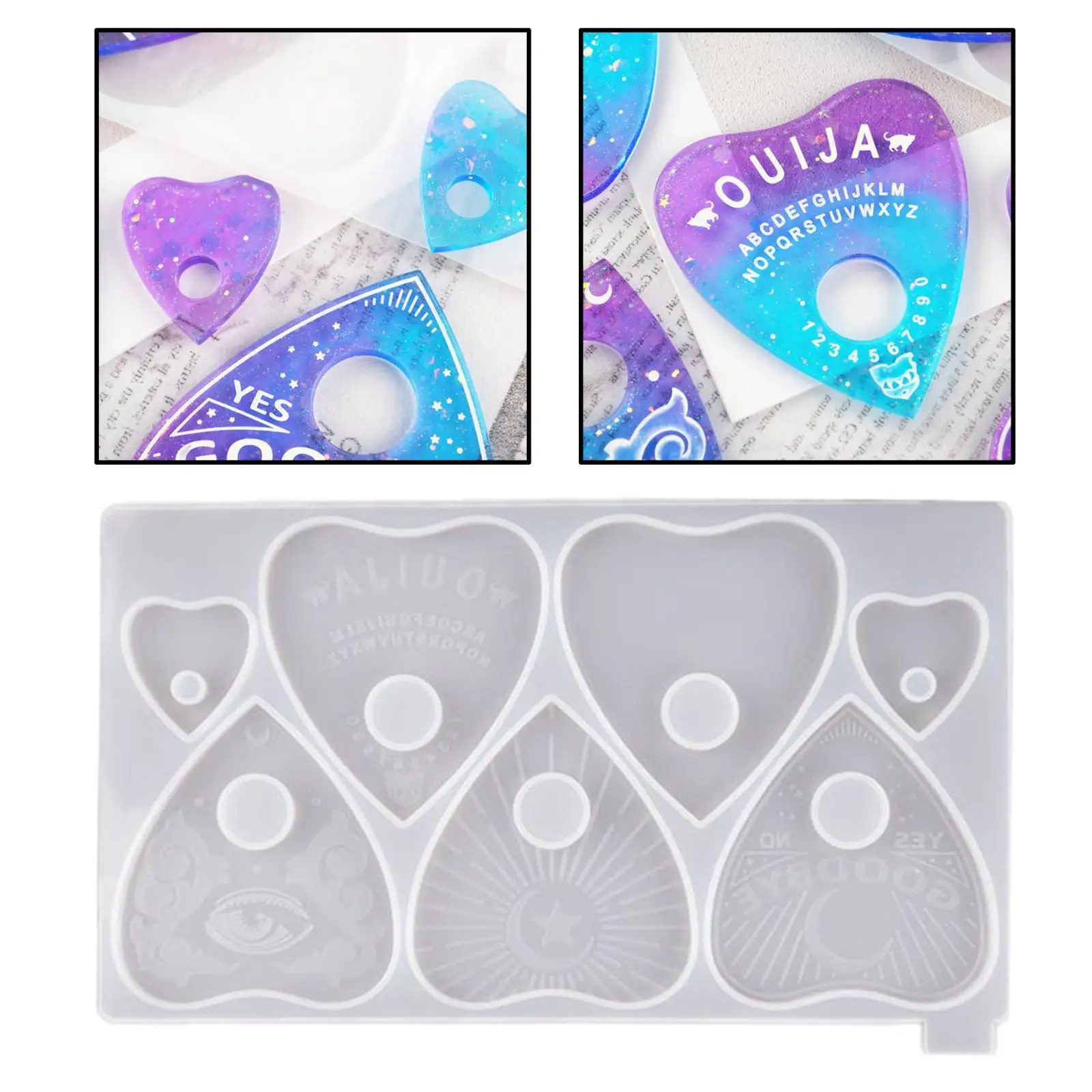 Силиконовая форма Ouija доска из смолы ювелирные изделия подвеска сделай сам