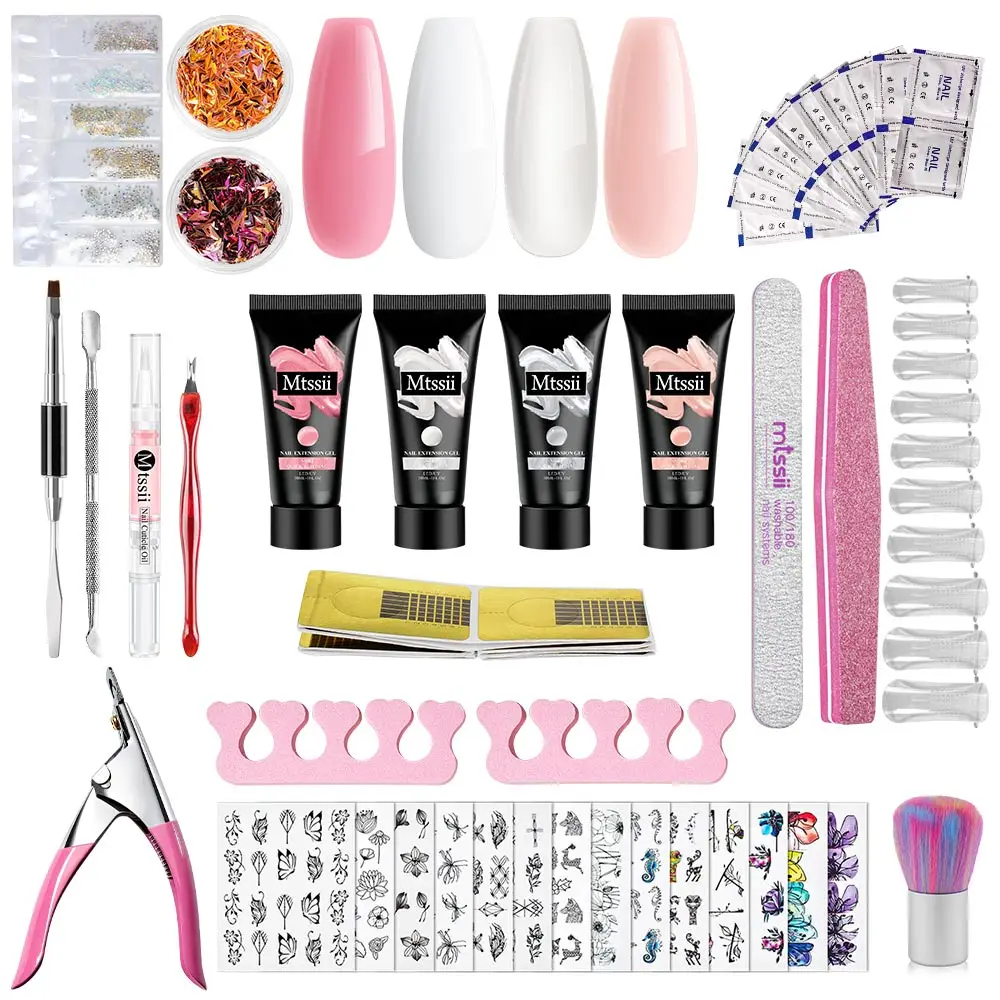 Маникюрный набор Mtssii для наращивания ногтей наборы гелей УФ светодиодный