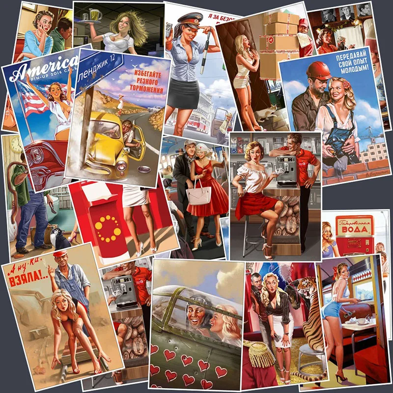 25 шт./лот разные стикеры времен Второй мировой войны сексуальные Стикеры для