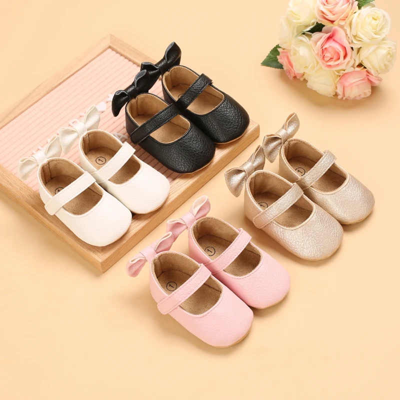 

The Spring And Autumn Period And The New Baby Girl Lovely Bowknot Princess With Flat Shoes 0 To 18 Months Baby Learning To Walk