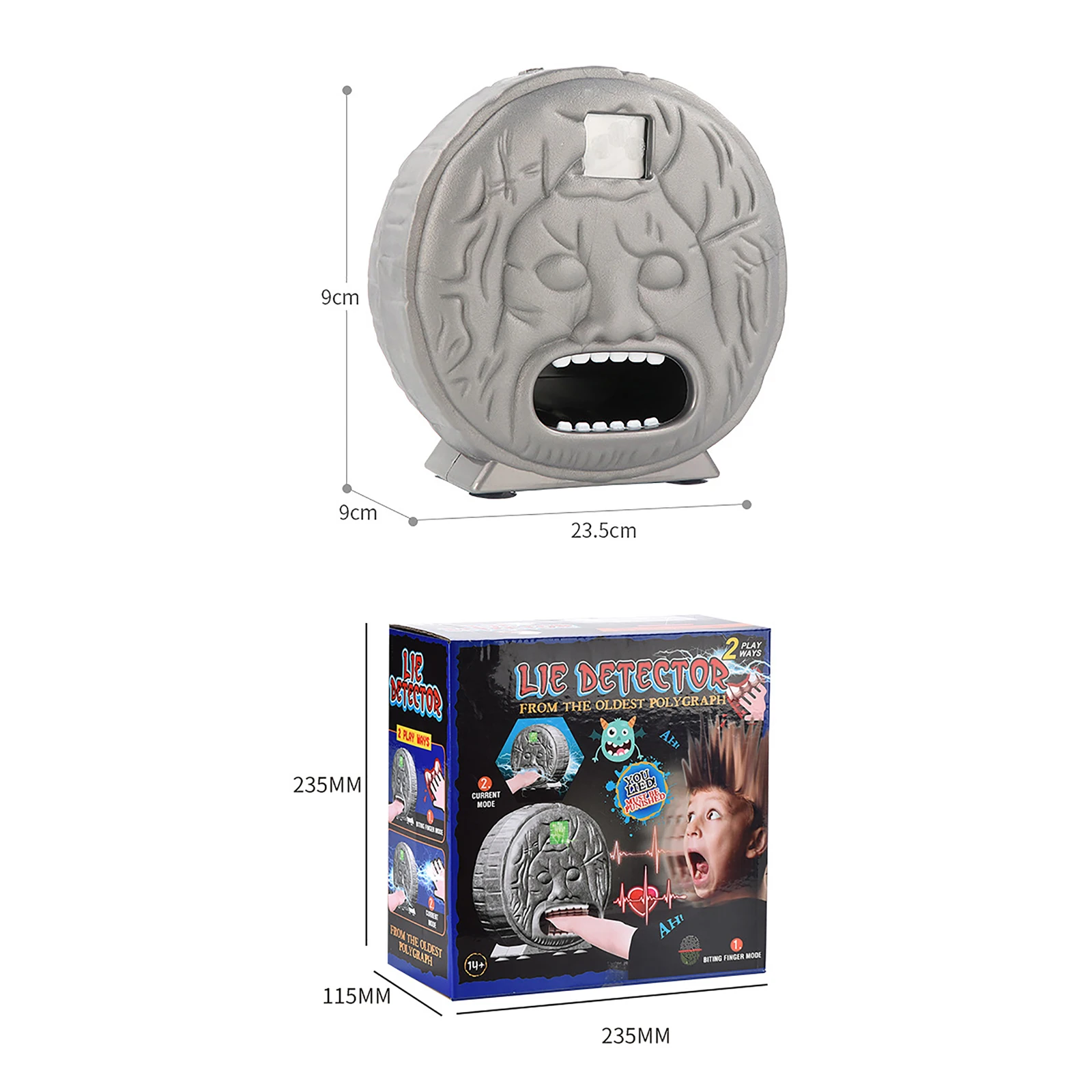 

Polygraph Electric Shock Bite Finger Party Game Toys Light Music Ancient Roman Lie Detector Lie Detector Party Game