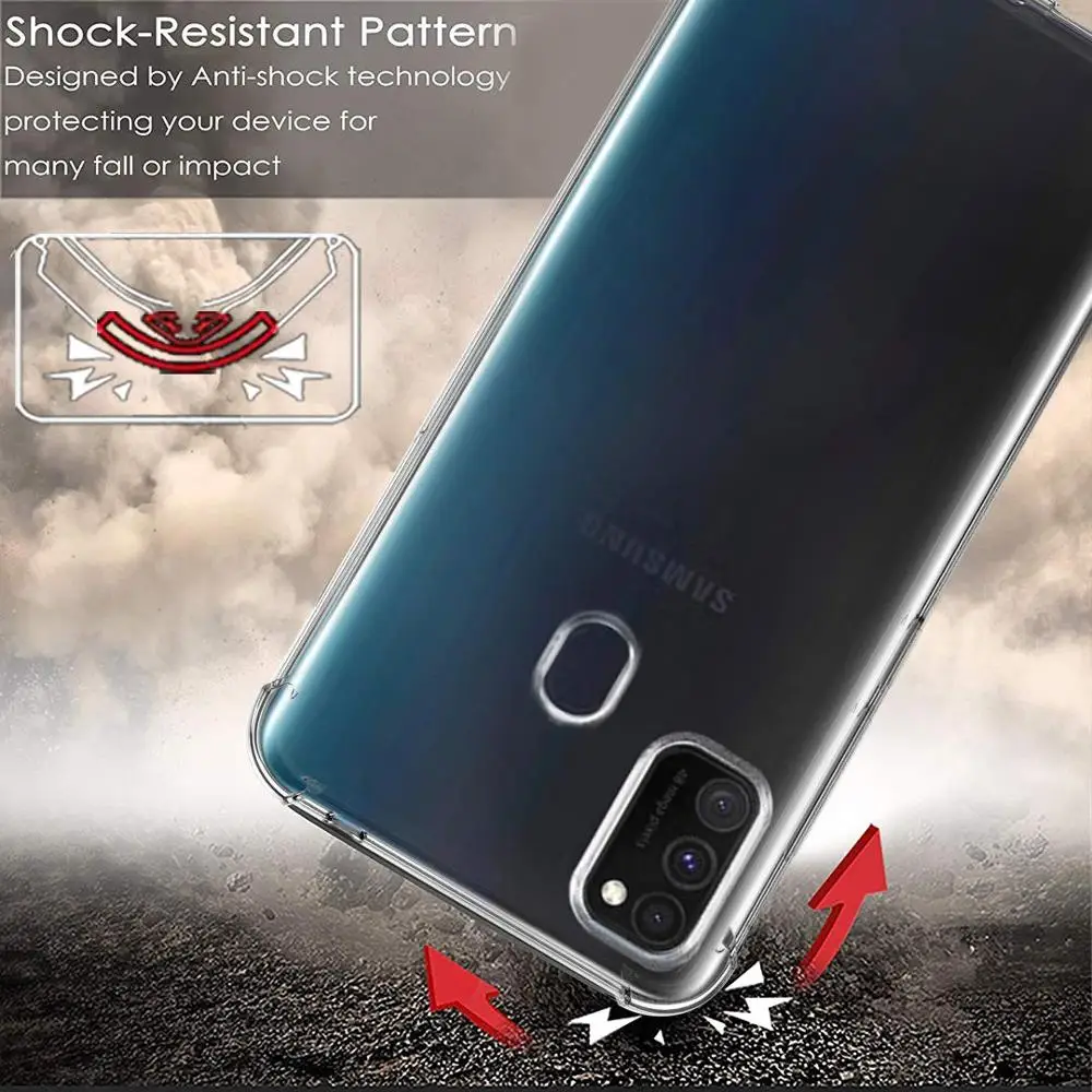 Прозрачный силиконовый чехол для samsung Galaxy M30s Reiforced Conrer бампер M30 защитный телефона