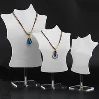 3d acrylic mannequin necklace jewelry display holder pendant chain bust stand