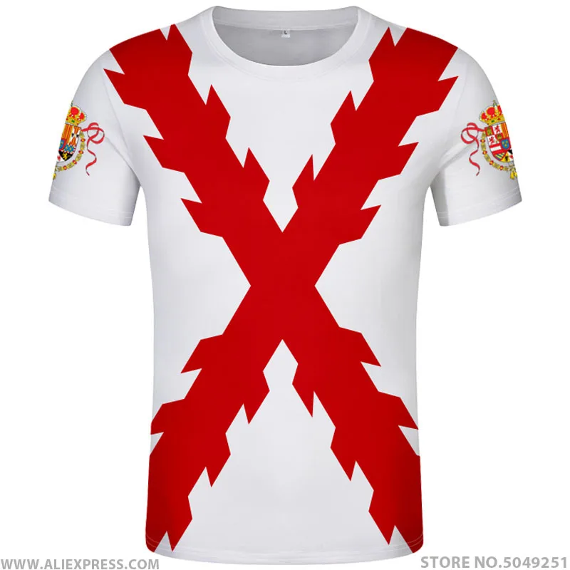 Футболка с испанской империей футболка принтом империи и надписью на заказ