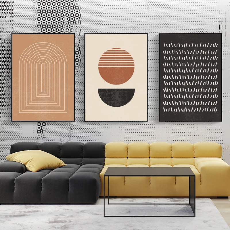 

Modern Abstract Geometric Canvas Painting Wall Art Pictures Posters and Prints Interior Living Room Bedroom Simple Home Decor