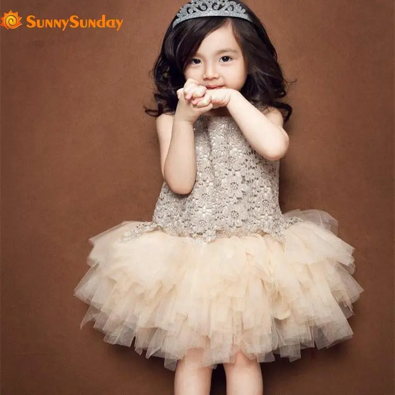 2019 Ins Top Free Shipping Girls Summer Floral Dress Princess Lace Style Flower Desgin Wedding Dresss Sleeveless | Детская одежда и