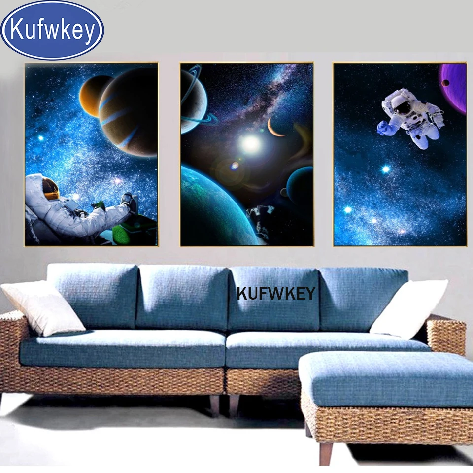 3 шт. алмазная живопись астронавтов полная квадратная круглая дрель сделай сам