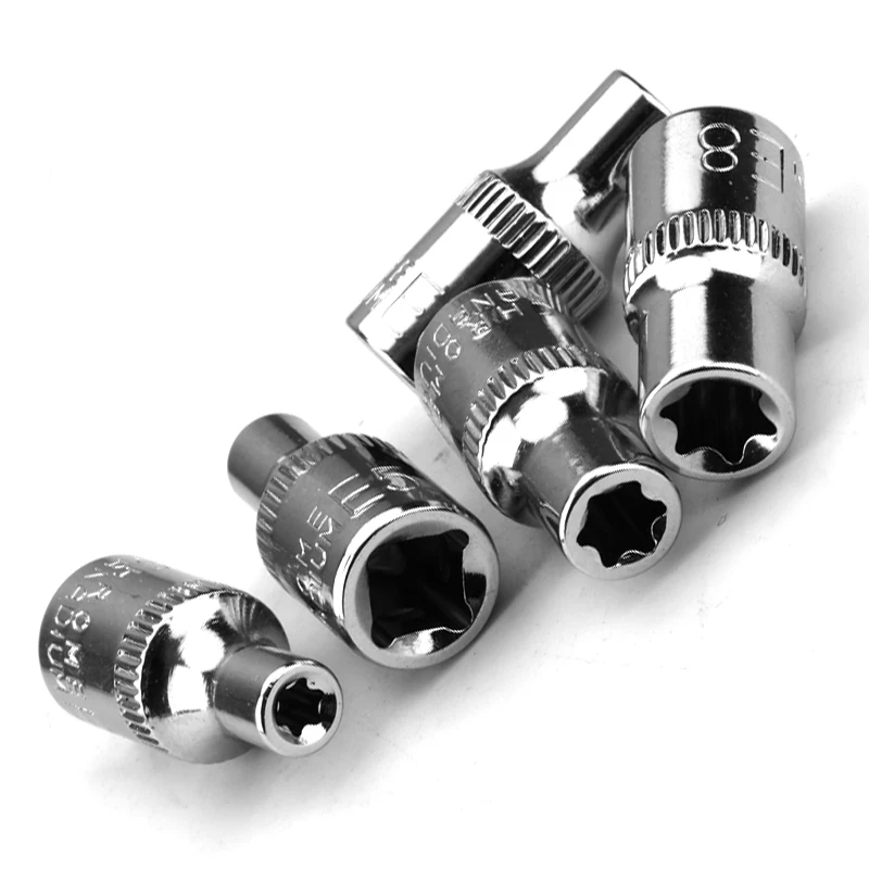 

5pcs Adapter Metric Socket Wrenches E4 E5 E6 E7 E8 E Workshop Drive Hand Tool