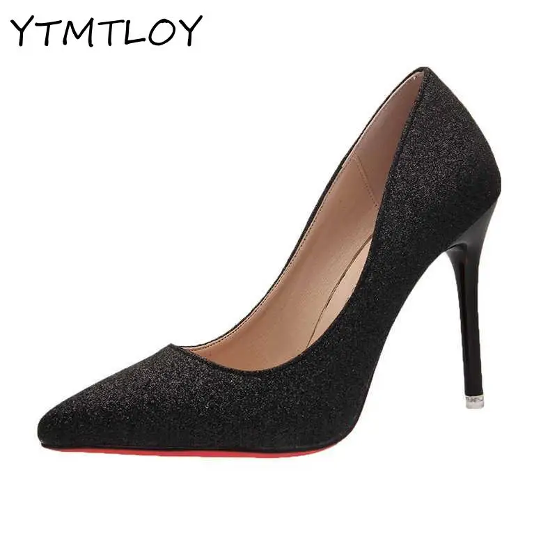 Fashion Sexy Rhinestone Women's Shoes Pointed Toe High Heel Sequins Bridal Wedding Ladies Classic Heels | Обувь