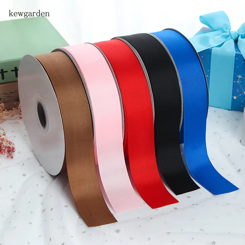 Kewgarden тканевая лента для упаковки Grosgrain ленты 1," 38 мм DIY цветок волос бант в качестве аксессуара вручную изготовленная лента 100 ярдов