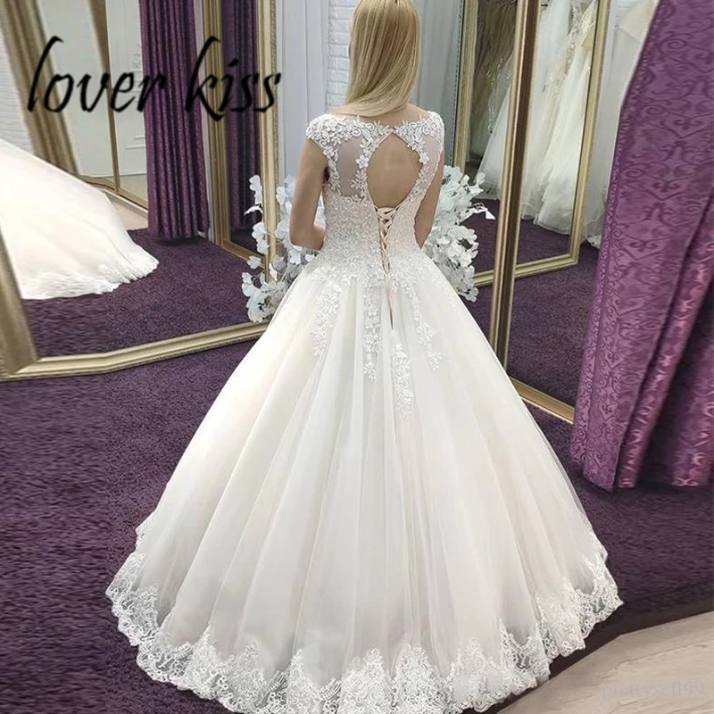 Lover Kiss vestido de Noiva, принцесса, кружевные аппликации, свадебные платья для женщин, Замочная скважина, свадебные бальные платья, vestido de casamento