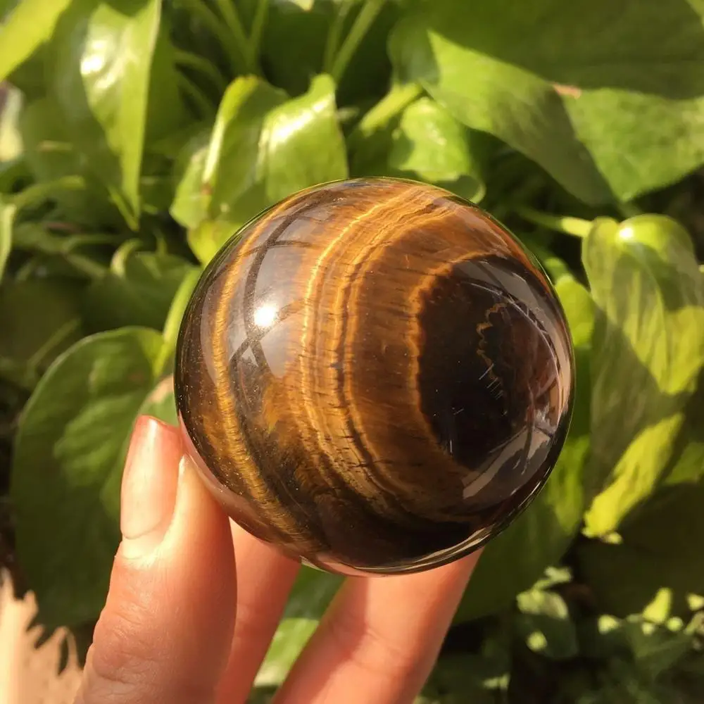 Высококачественный натуральный желтый тигровый глаз шар рейки исцеляющий
