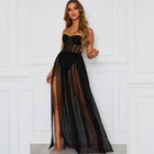 Сексуальное нижнее белье, женский халат на бретельках, Сетчатое платье, ночная рубашка, ночная рубашка, одежда для сна без рукавов, однотонные эротические костюмы