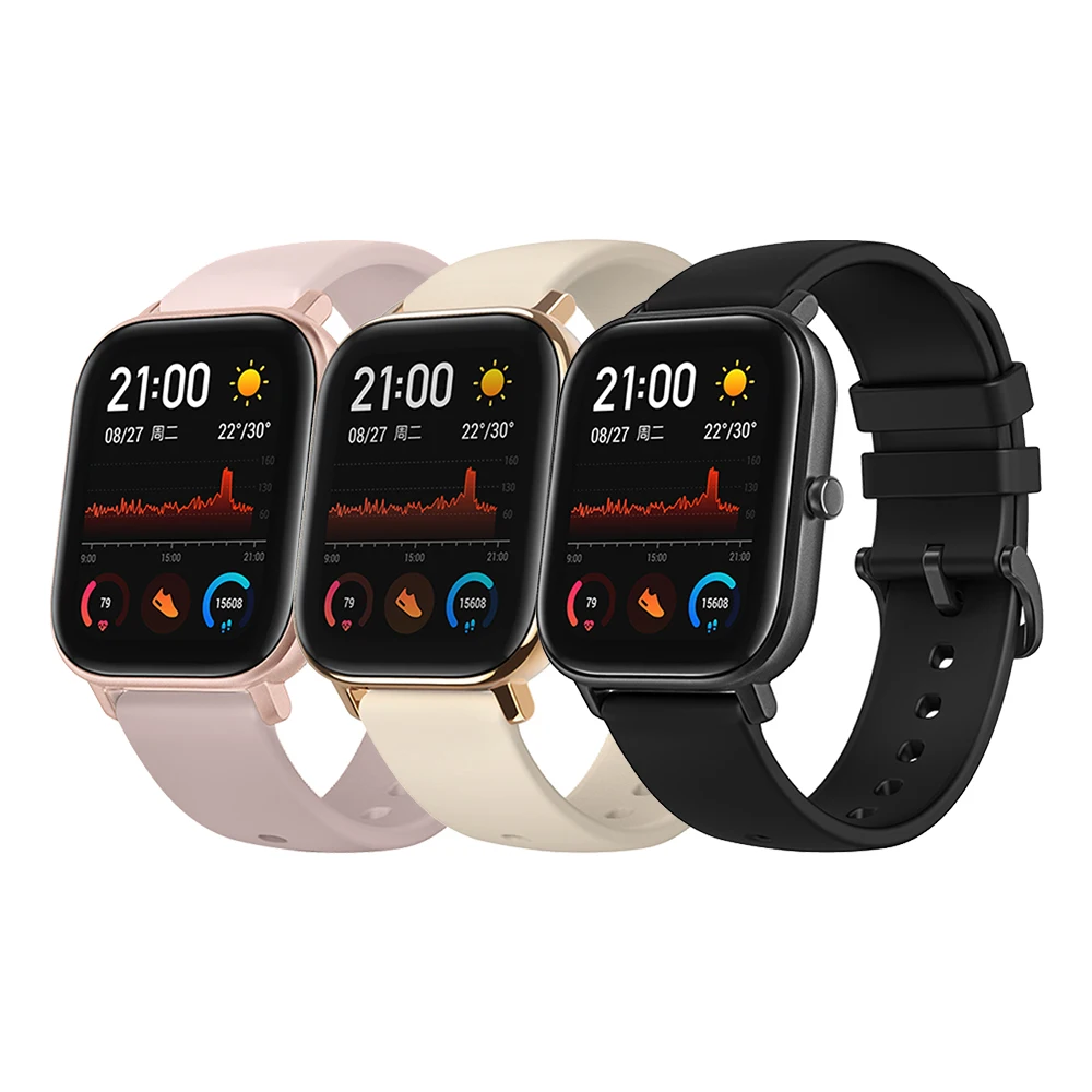 В наличии глобальная версия Amazfit GTS Смарт часы 5ATM водонепроницаемые плавательные