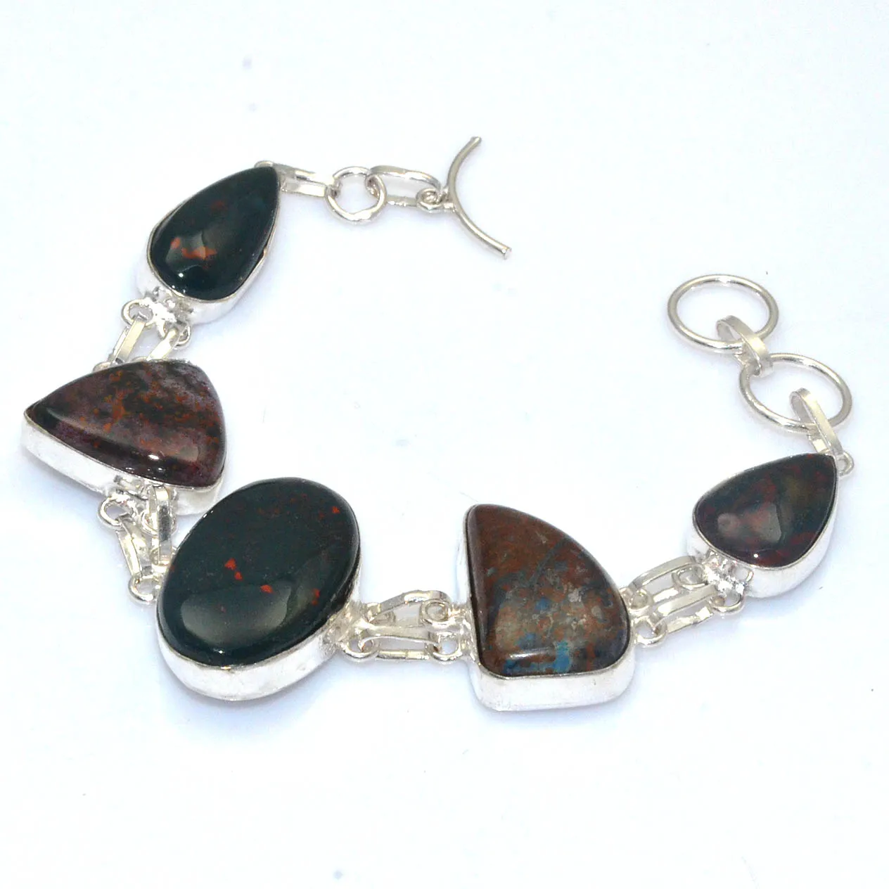 Браслет из натуральной меди с серебряным покрытием 21 5 см B4296|Браслеты шармами| |