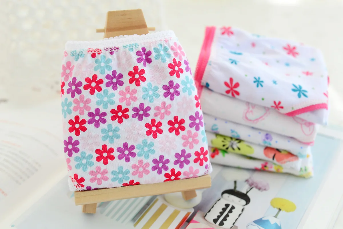 10 шт./Лот хлопковые трусы для девочек | Мать и ребенок