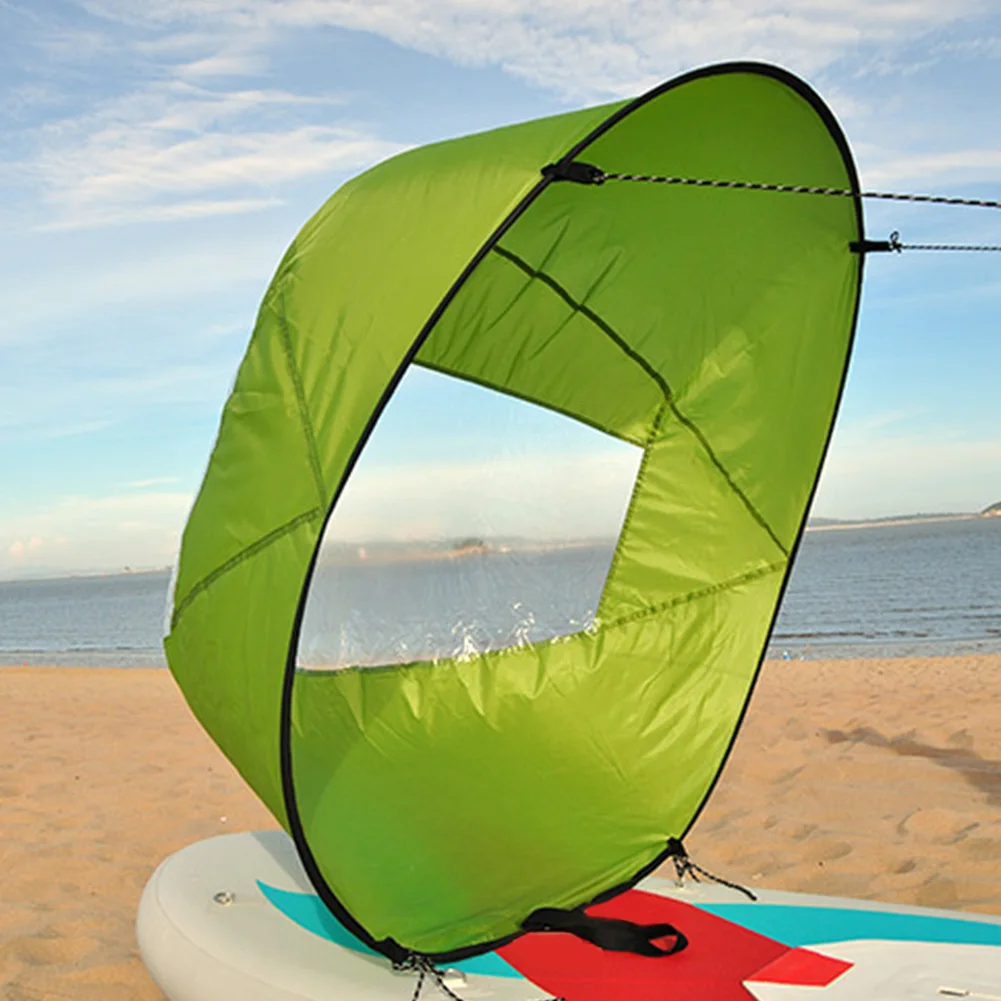 

Durable Canoe Accessories Boat Sail Safe Clear Window Easy Use Kayak Foldable Downwind Board Wind Sailing Water Sports Rowing