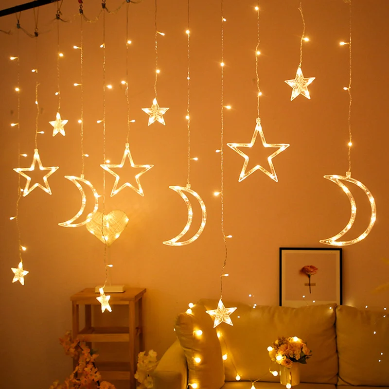 

Moon Star LED Light String EID Mubarak Ramadan Decoration For Home Islamic Muslim Party Decor Kareem Ramadan And Eid Decor 2021