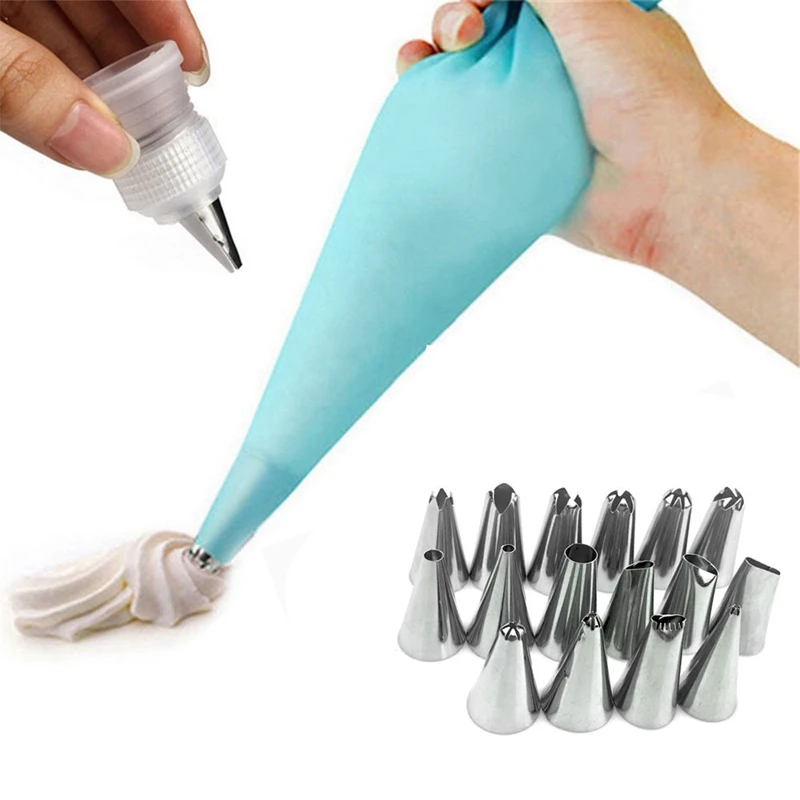 18 шт./компл. силиконовые кондитерского мешка наконечники форсунки Diy глазировки