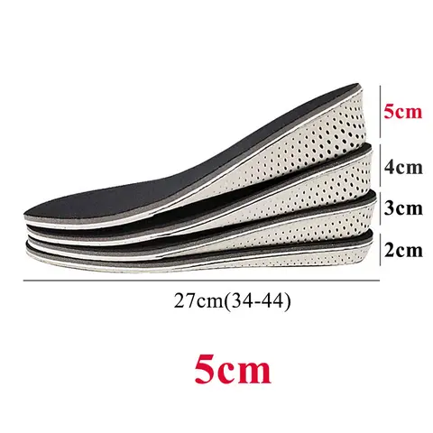 Стельки увеличивающие рост для мужчин и женщин, невидимые из пены ЭВА с эффектом памяти, стельки для высоких каблуков 2/3/4/5 см
