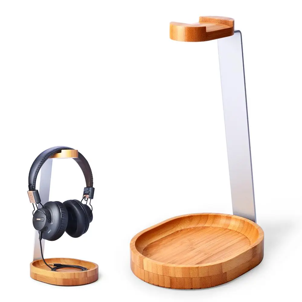 

Avantree Universal Wooden & Aluminum Headphone Stand Hanger with Cable Holder for Sony,Shure,Jabra,Gaming Hea