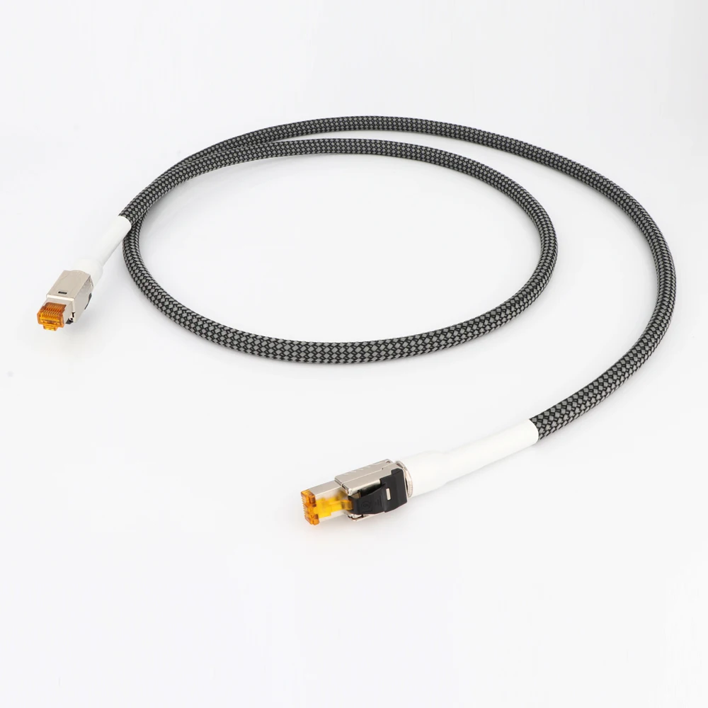 Медный кабель Monosaudio CAT8 99.998% OFC скоростной Ethernet Cat8 сетевой Соединительный RJ45 с