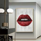 Картина на холсте с изображением девушки сексуальных губ, красные губы, розовые розы и деньги, современные настенные картины, домашний декор, картины для украшения спальни