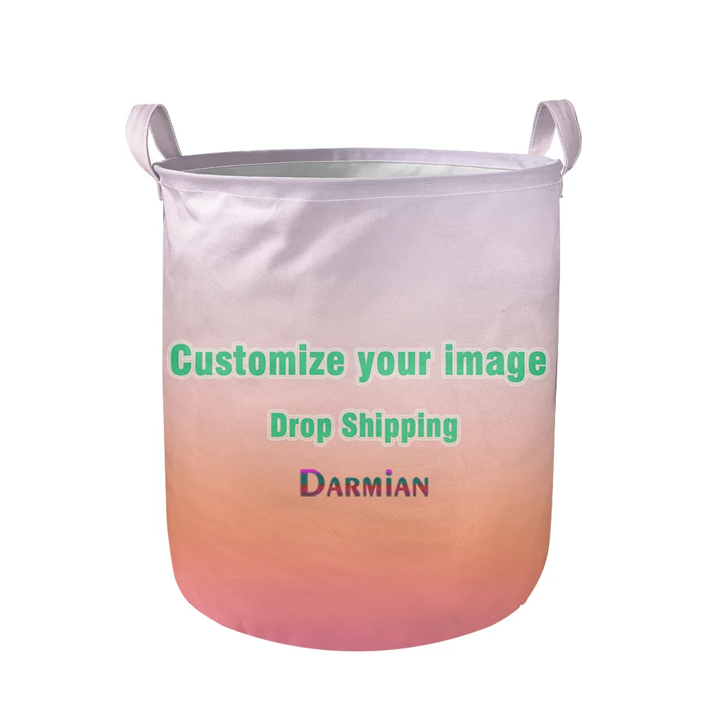 

Customize Foldable Laundry Basket Large Capacity Laundry Hamper Dirty Clothes Storage Bucket Homehold Storage Bags Dropshipping