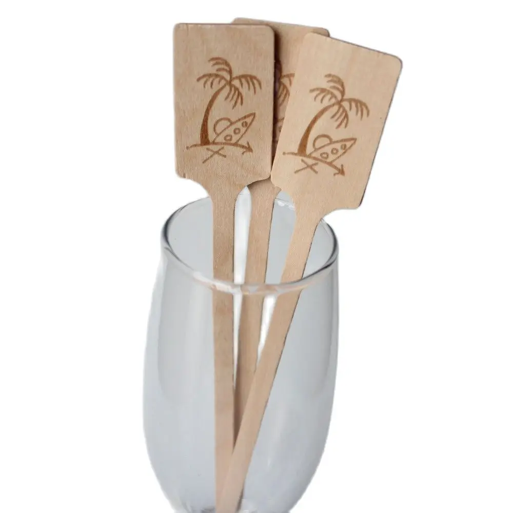 

Custom Wooden Drink Stir Sticks, 5000ct Cocktail Stirrers, Personalized Monogrammed Wood Swizzle Sticks