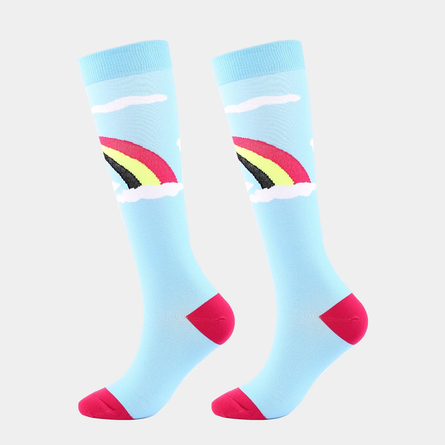 Sports Elastic Compression Socks 6 PAIRS Compression Socks Pressure Socks Factory Cycling Socks Knee High Socks