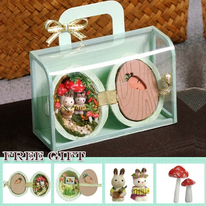 Миниатюрная игрушка для кукольного домика с мебелью кролик миниатюрная кукла