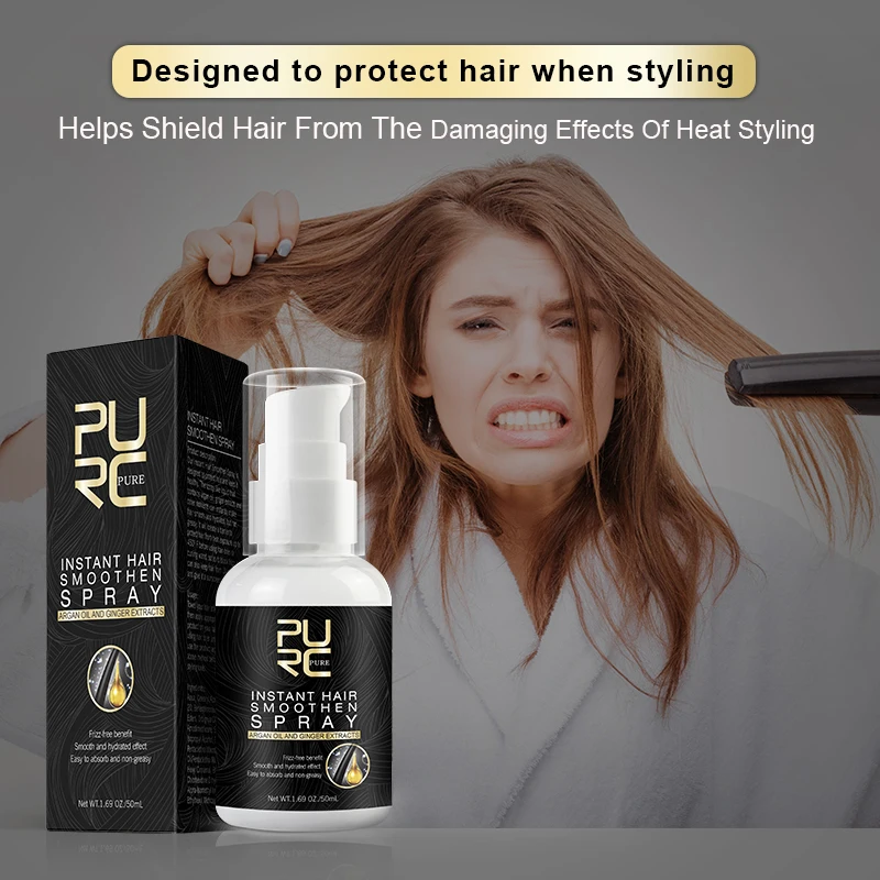 

PURC Fluffy Leave-in Hair Spray Improving Frizz Softening Lotion Dangle Smooth Hair Care Instant Shiny Hair Repair Spray TSLM2