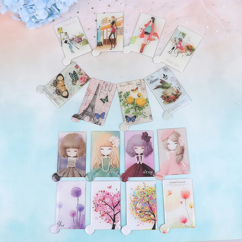 

Portable Shatter Proof Card Style Pocket Cosmetic Mirror PU Leather Cover Stainless Steel Unbreakable Makeup Mirror