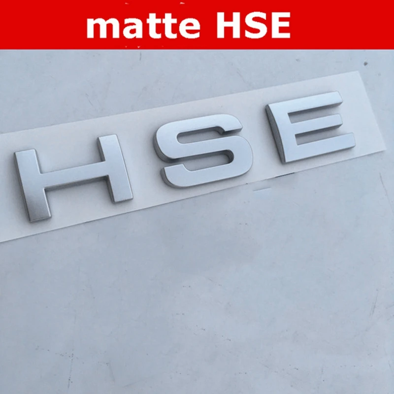 Матовая серебряная буква HSE наклейка задняя Задняя эмблема для Land Rover Range