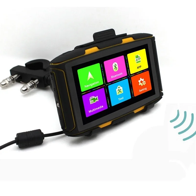GPS-навигатор для автомобиля и мотоцикла 5 0 дюйма IPS Android 4 водостойкий IP67 Wi-Fi Bluetooth
